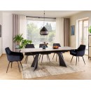 Стол обеденный SIGNAL LACONI белый/черный 160-220/90